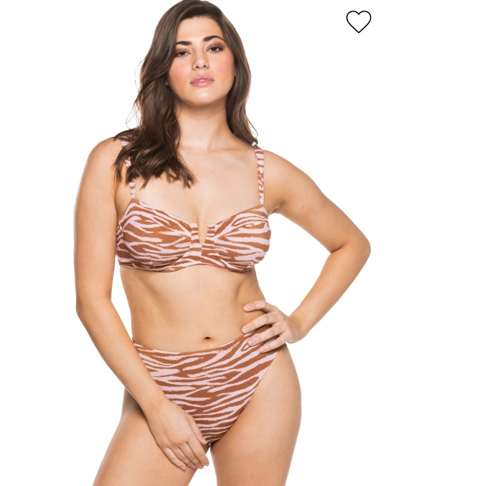 MAXSWIM Sasha Shimmer Underwire Bikini Top 36D 38D & Bikini Bottom XL